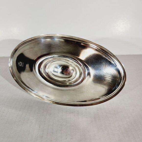 Gorham YC430 Gravy Sauce Boat w Underplate Silver Plate Vtg Colonial Drip Tray - Picture 7 of 9
